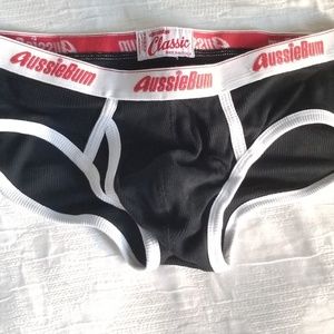 Aussiebum Ribbed Black Small